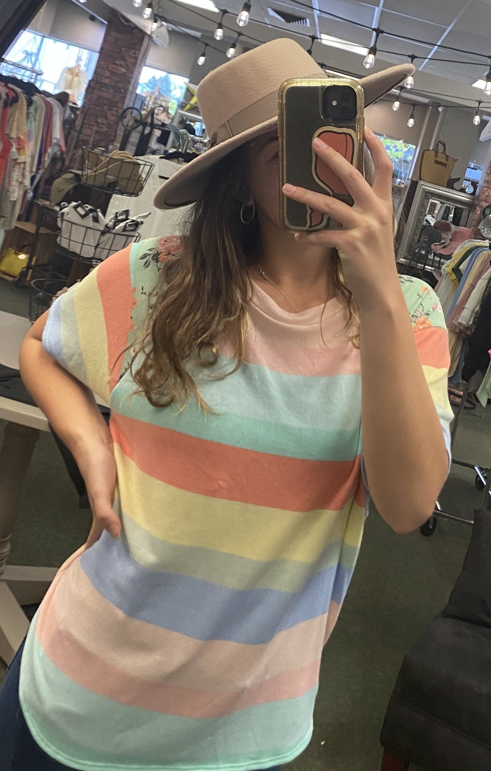 Striped/Floral Top