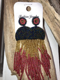 Seedbead dangle earrings
