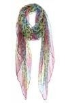 rainbow cheetah oblong scarf
