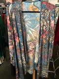 Teal floral cardi