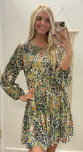 Moss Watercolor Babydoll Dress
