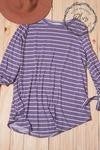 purple crew neck top