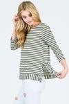 Raspberry striped top