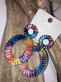 Colorful teardrop earrings