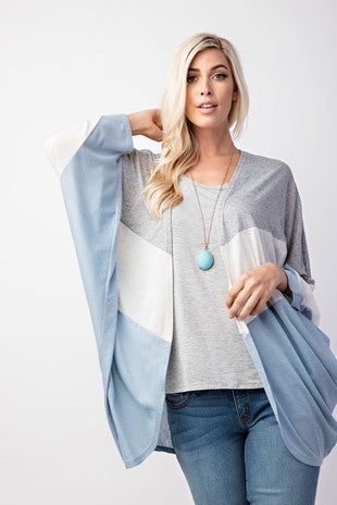 grey/blue cardi