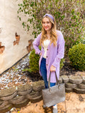 Lavender long cardi sweater