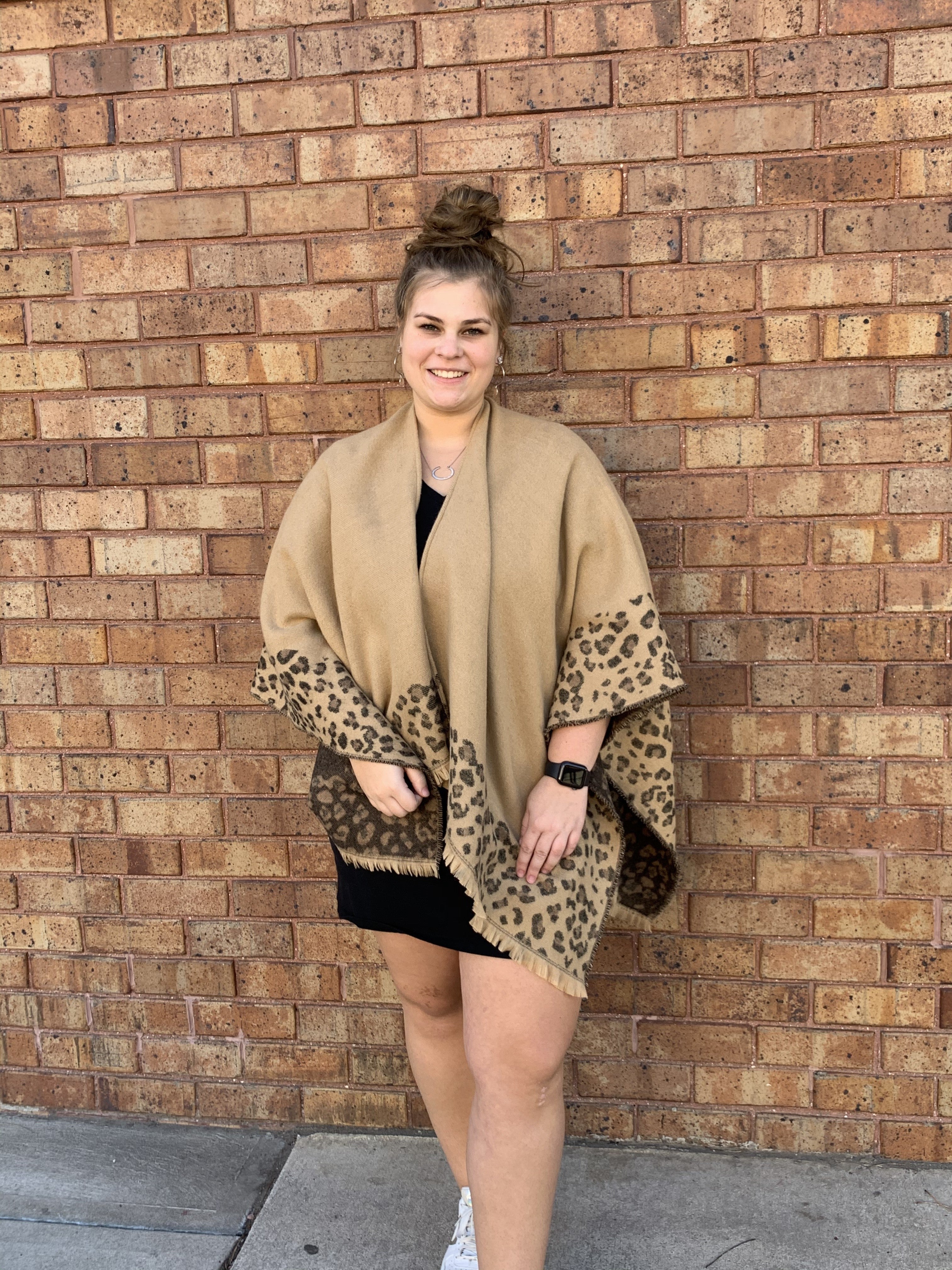 Animal Fringe detail kimono