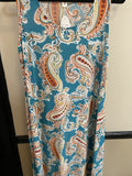 Bright Teal Colorful Tank Maxi
