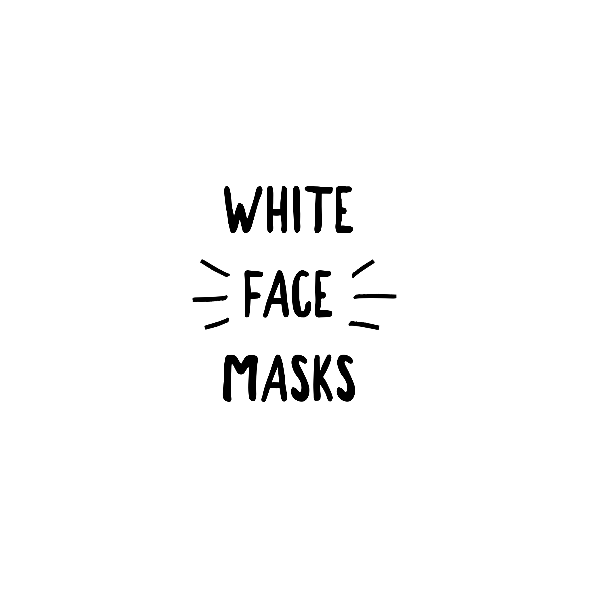 White face masks