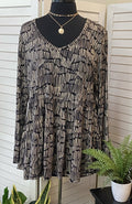 Printed Tiered Babydoll Top