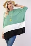 Color Block Oversized Knit Top