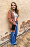 Brushed Waffle Plaid Cardi