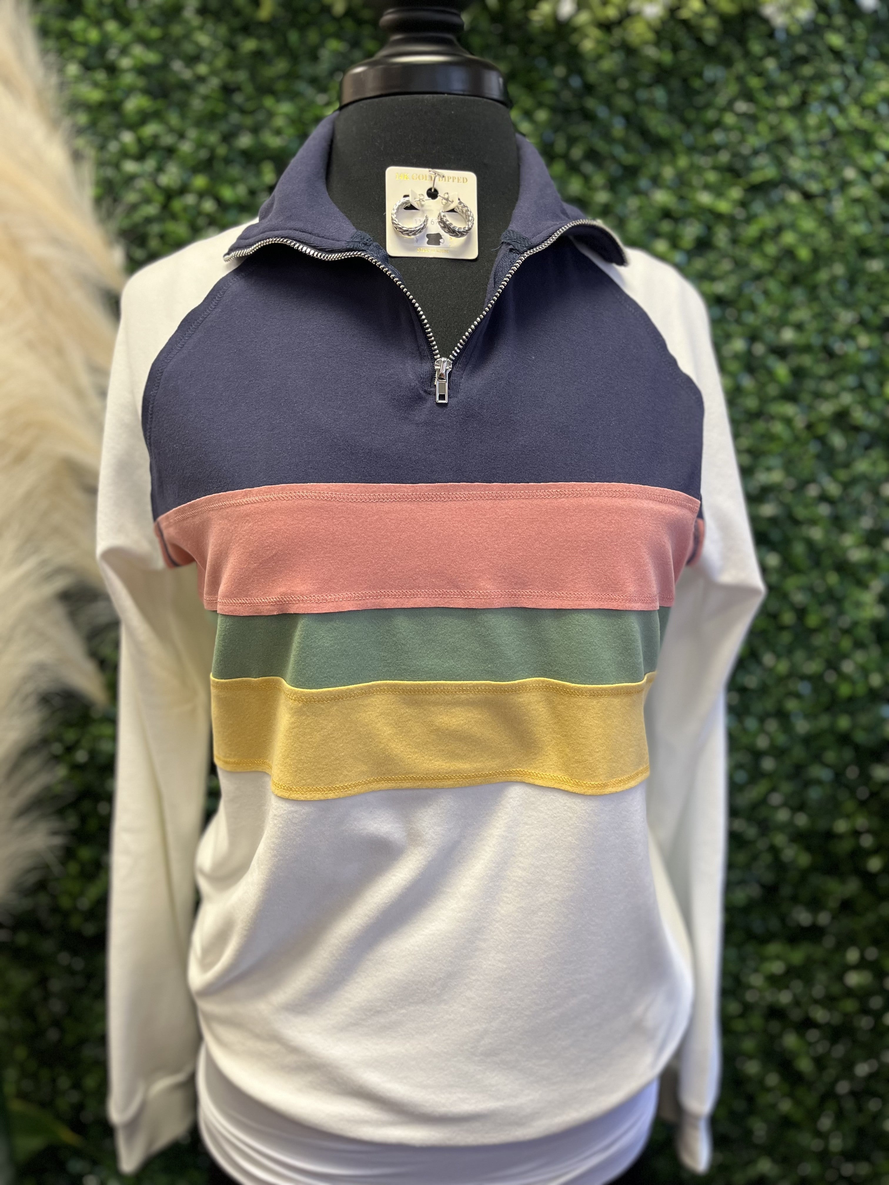 Pullover Top w/ Front Zipper