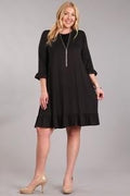 Little Black Dress with Ruffle