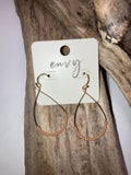 Peach bead drop earrings