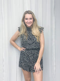 Black Dalmatian Romper