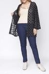 polka dot mesh kimono