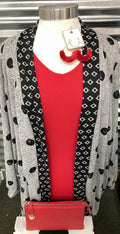 Polka Dot Cardi w/ Side Pockets