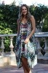 multi color print dress