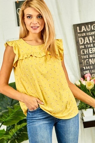 Banana Floral Print Top