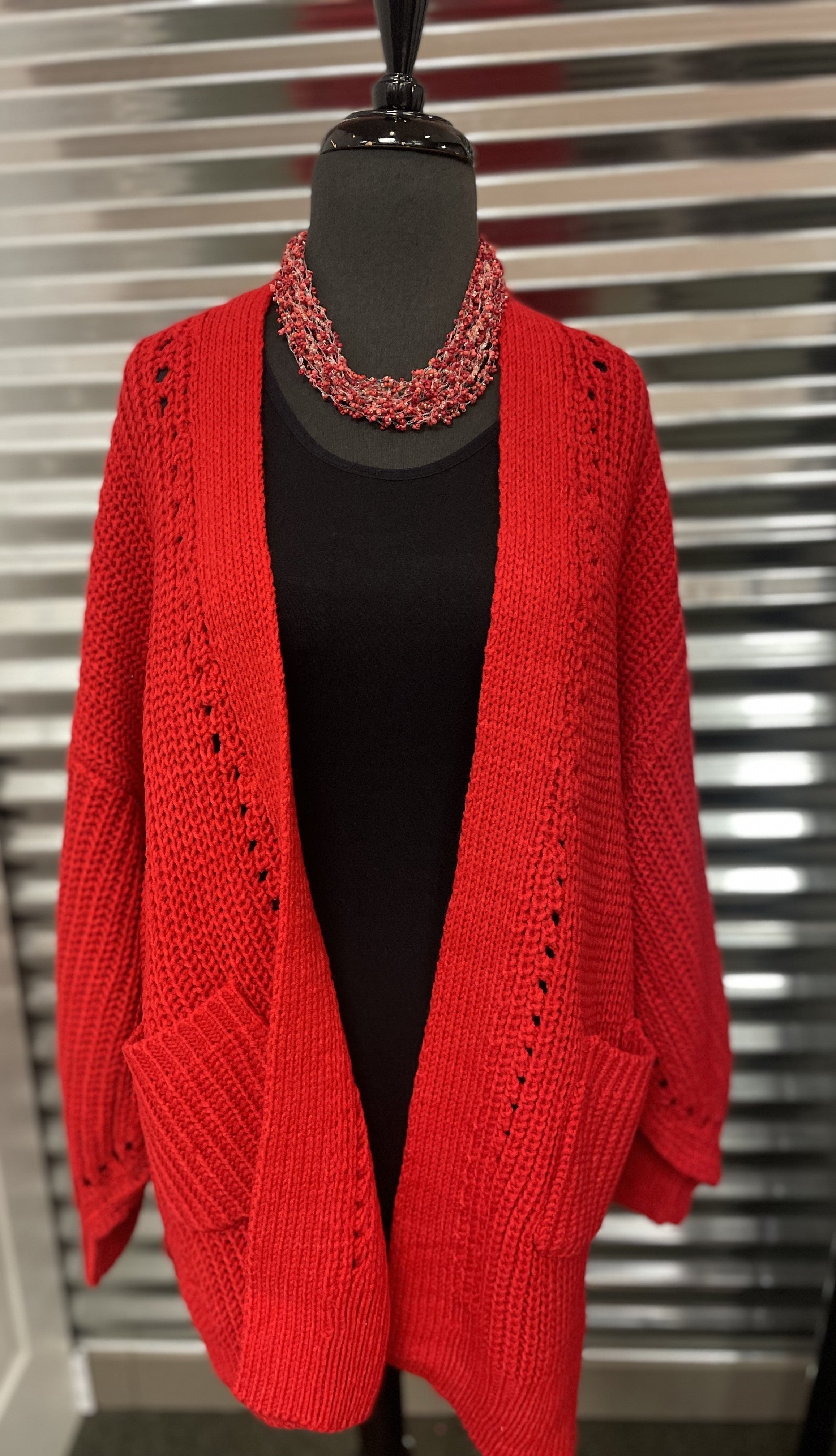 Cable Cardi w/ Front Pockets