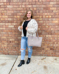 Sprinkled Diamond Shape Window Cable Knit Sweater