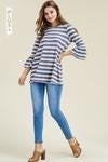 3/4 Bell Sleeve Stripped Sweater