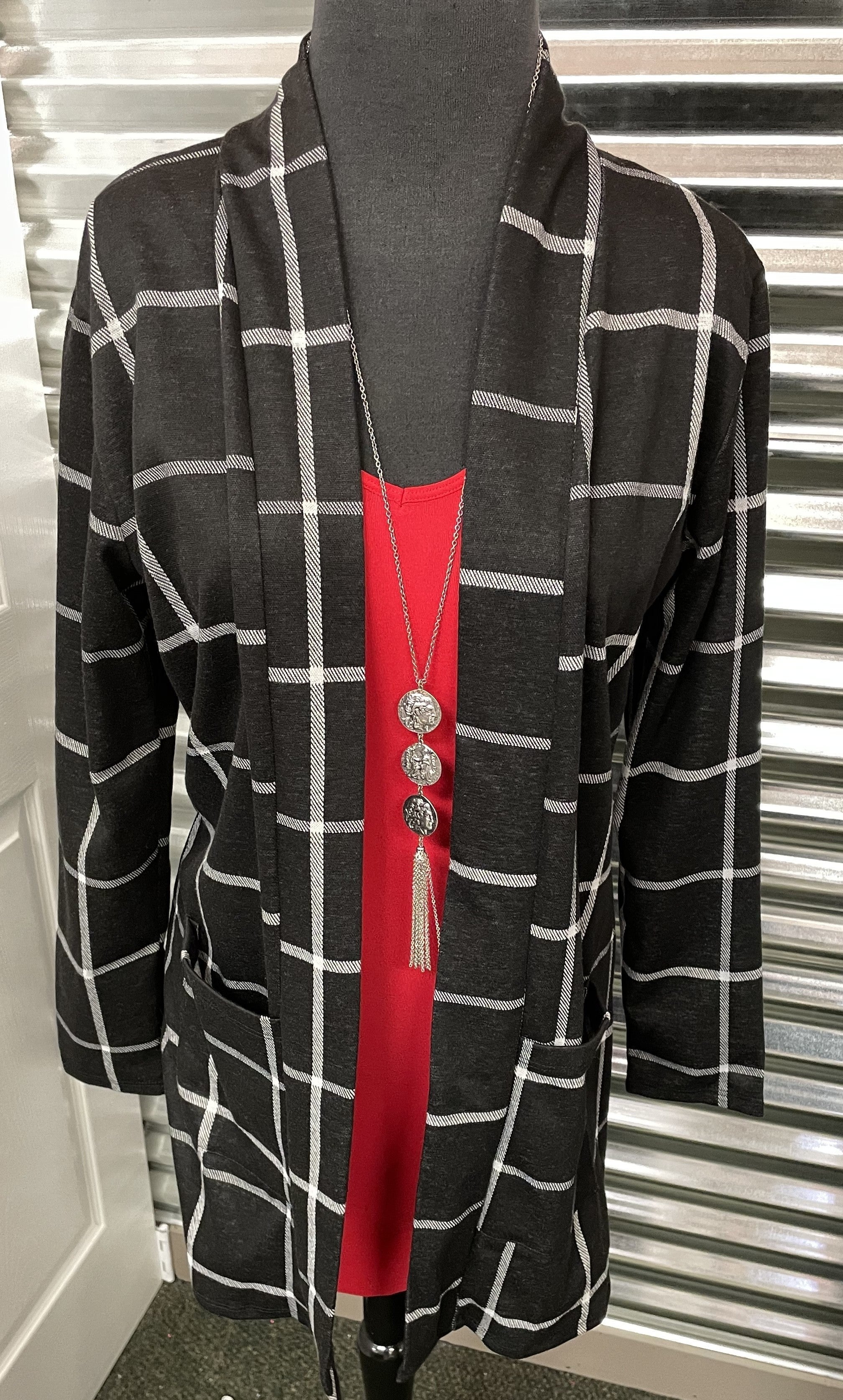 Plaid Cardi