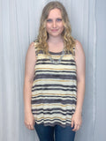 Grey Striped Tank