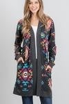 Long Sleeve Aztec Print cardi