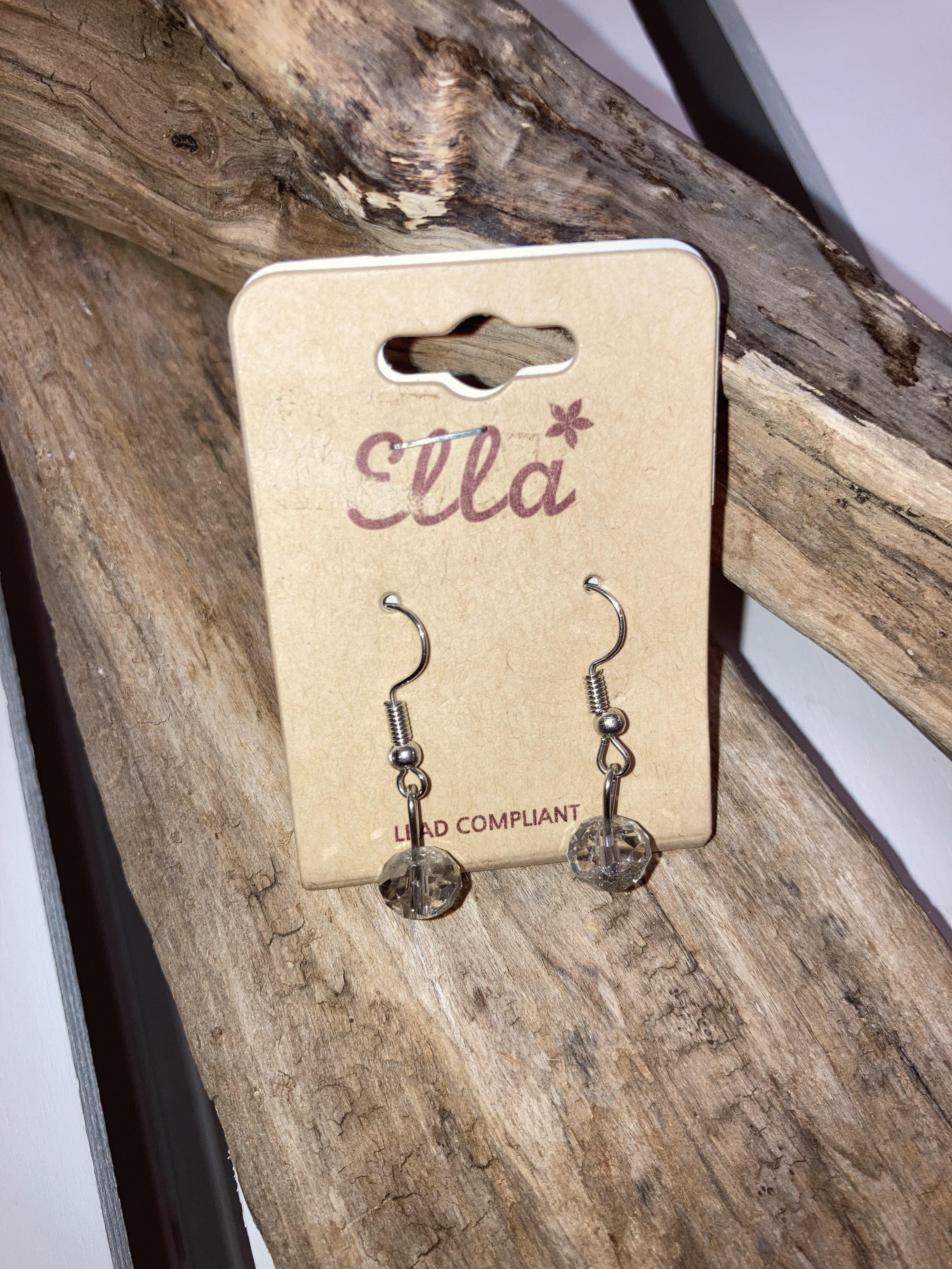Clear bead earrings