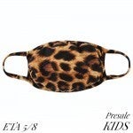 Kids face mask: gray cheetah