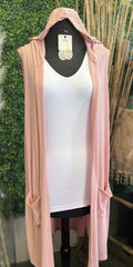 Hooded Vest with Side Pockets