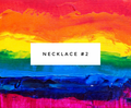 Necklace with rainbow drop pendant