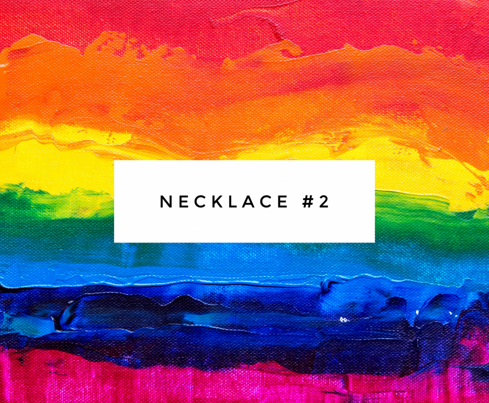 Necklace with rainbow drop pendant