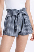 black striped tie short