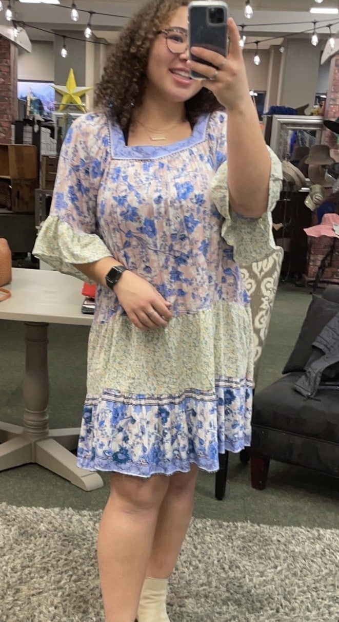 Floral Print Tiered Dress