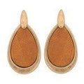 wooden teardrop earrings
