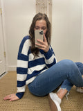 Navy Striped Sweater