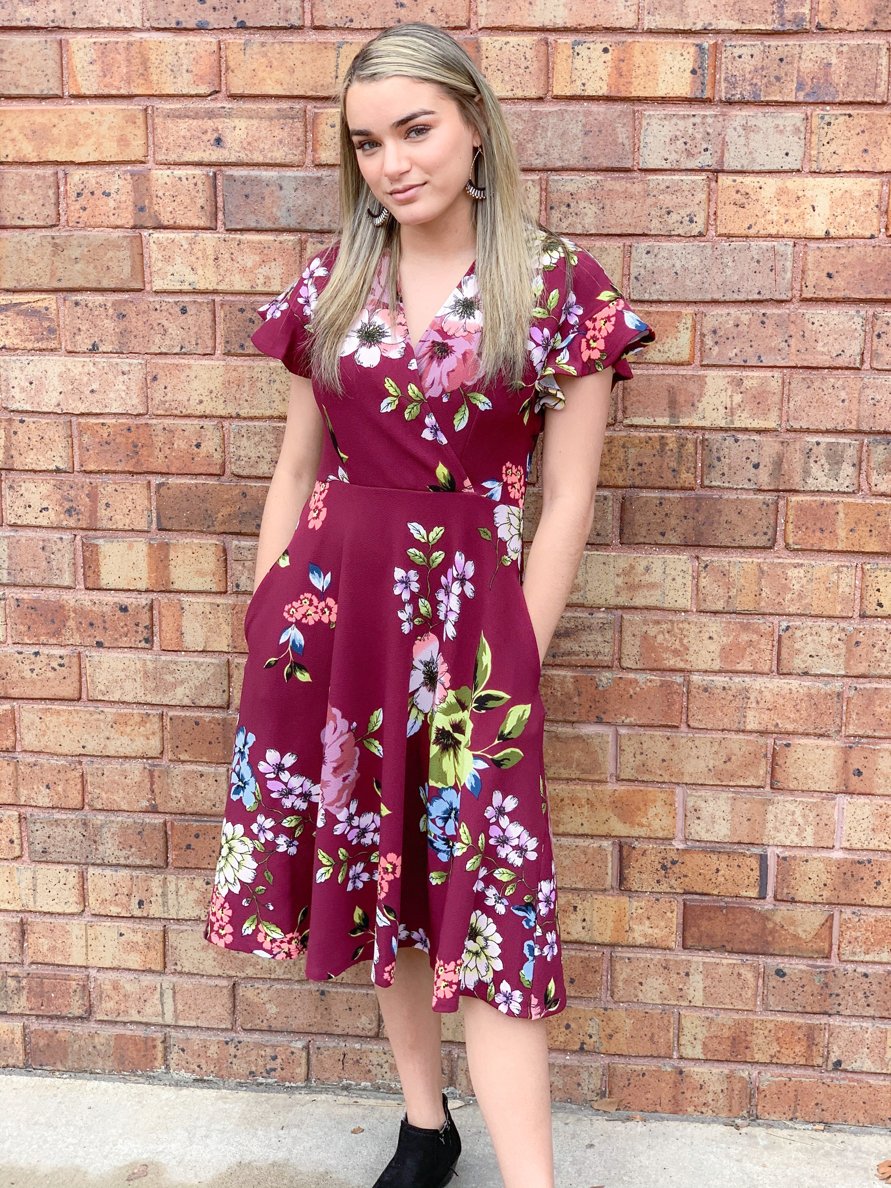 V-neck Swing Dress