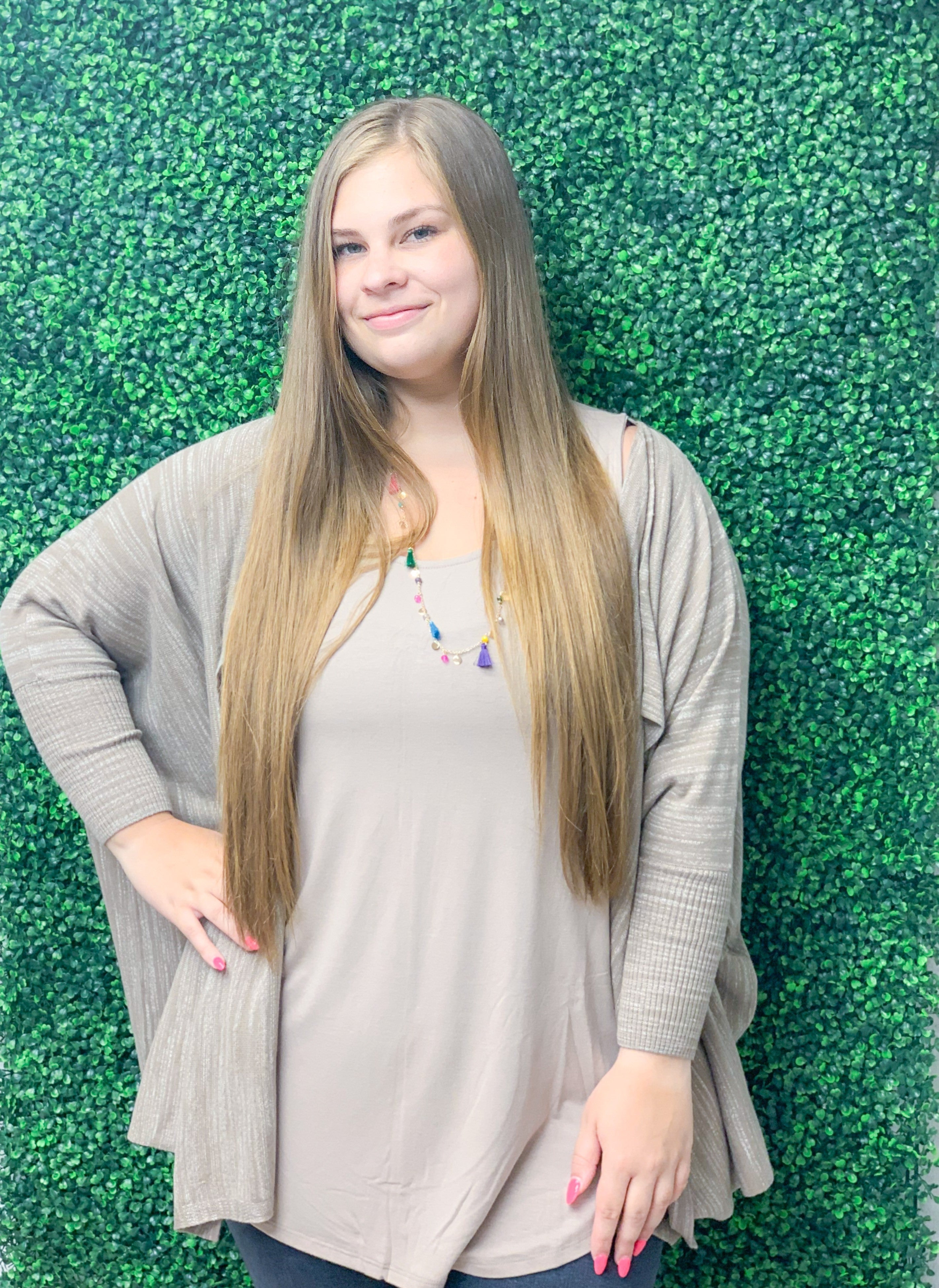 Brown Knitted Cardigan