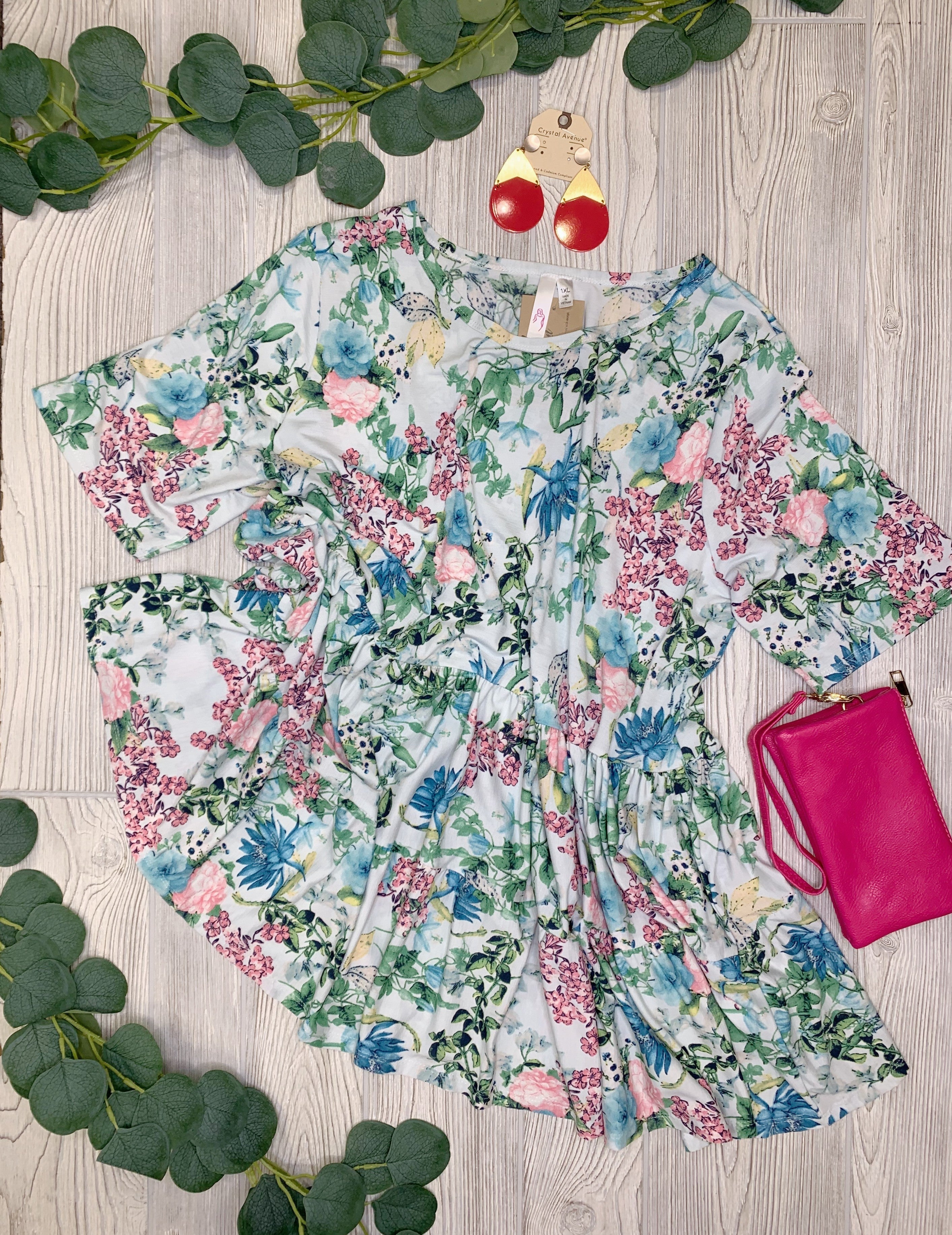 Floral Tiered Ruffle Top