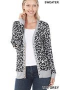 tan cheetah snap sweater