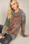 Tie Dye Turtleneck top long sleeves