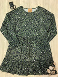Leopard Print Long Sleeve Dress