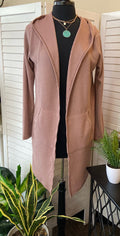 Waffle Brush Hoody Cardi