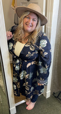Navy Floral Cardi