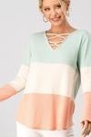 string laced v-neck top