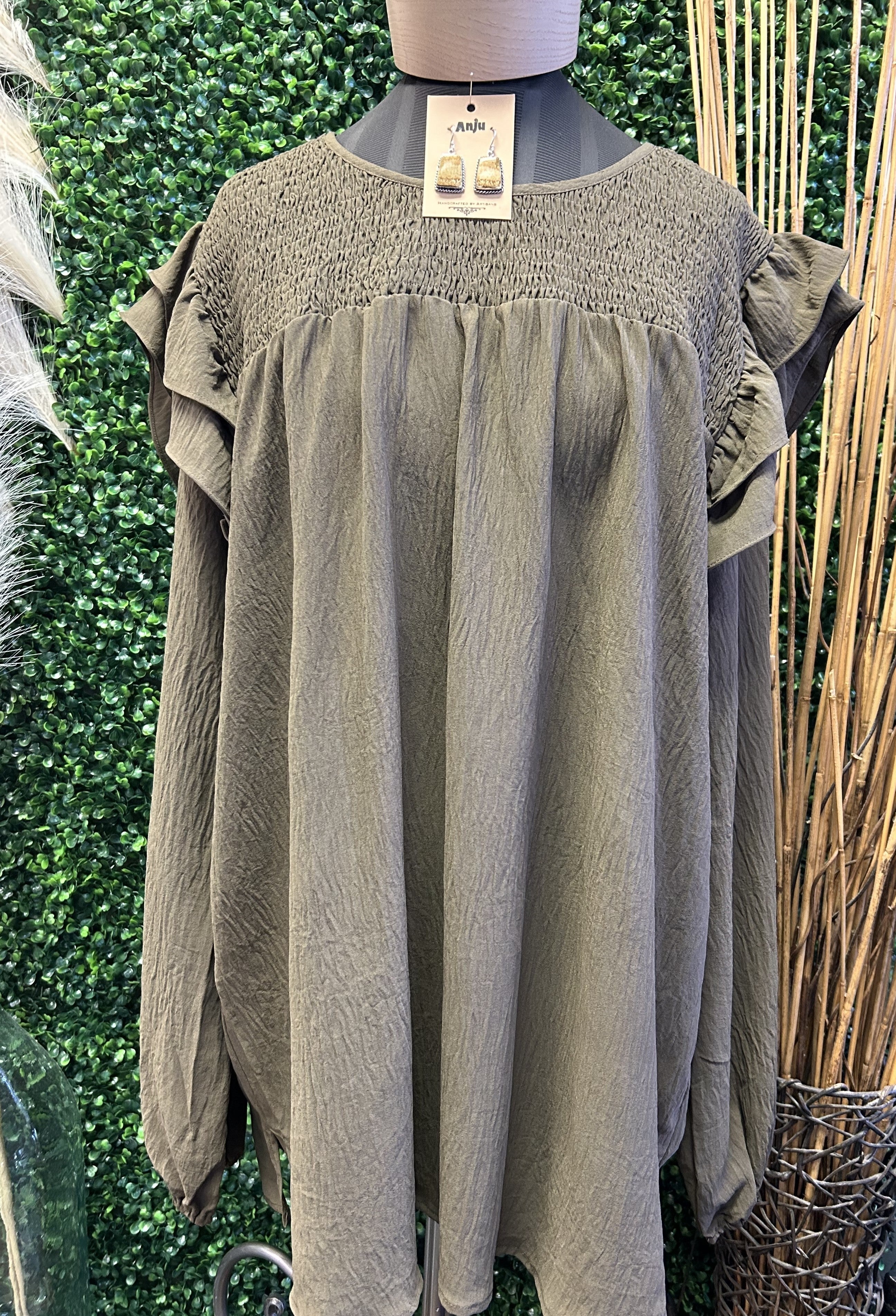 Ruffled Smocked Top