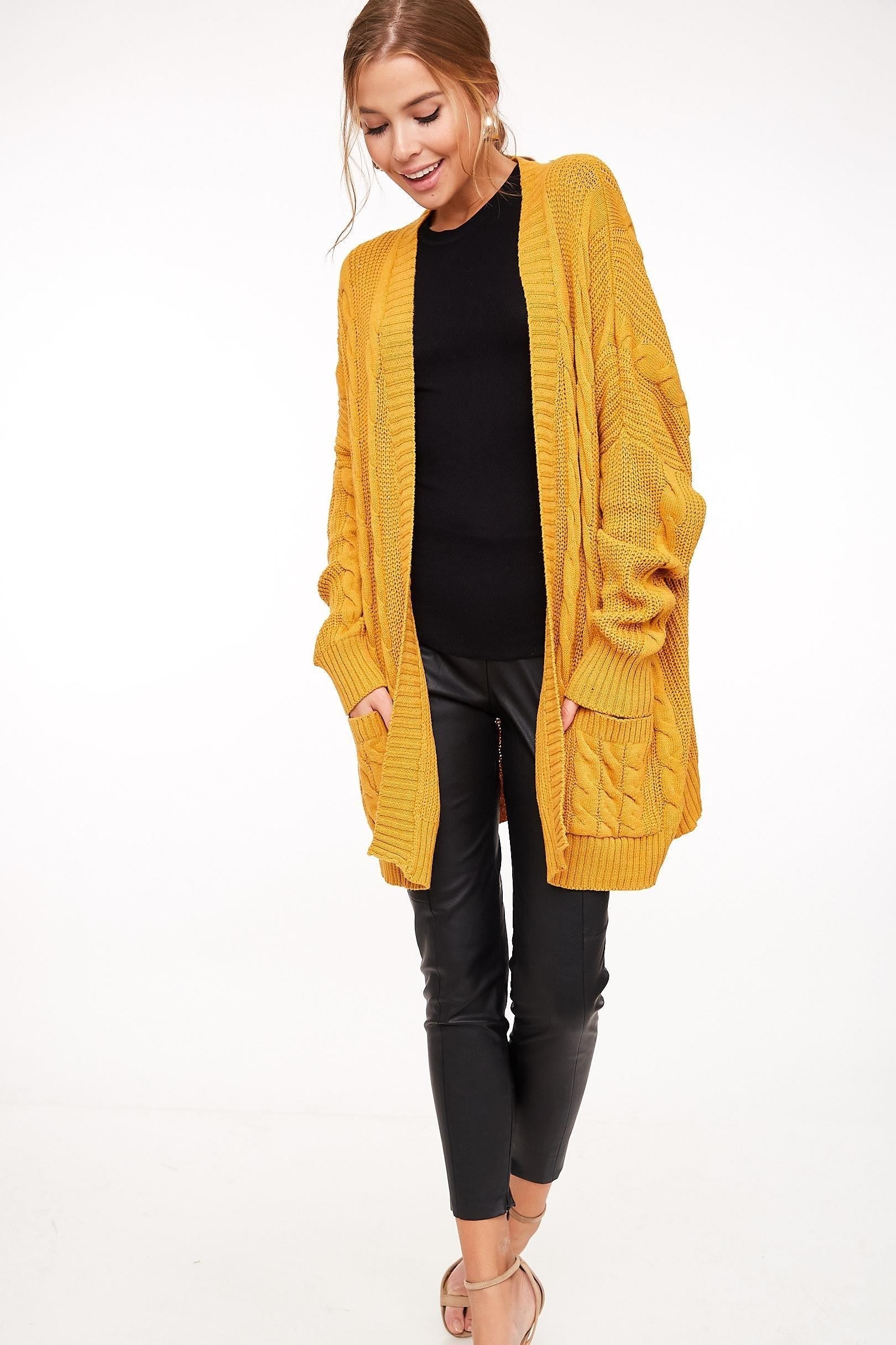 Camel chunky sweater